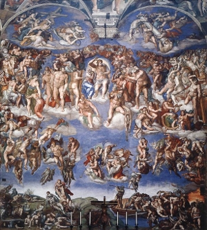 Chapter 20: 'The Last Judgement' by Michaelangelo - 1535-1541-Sistine Chapel-Click for larger image